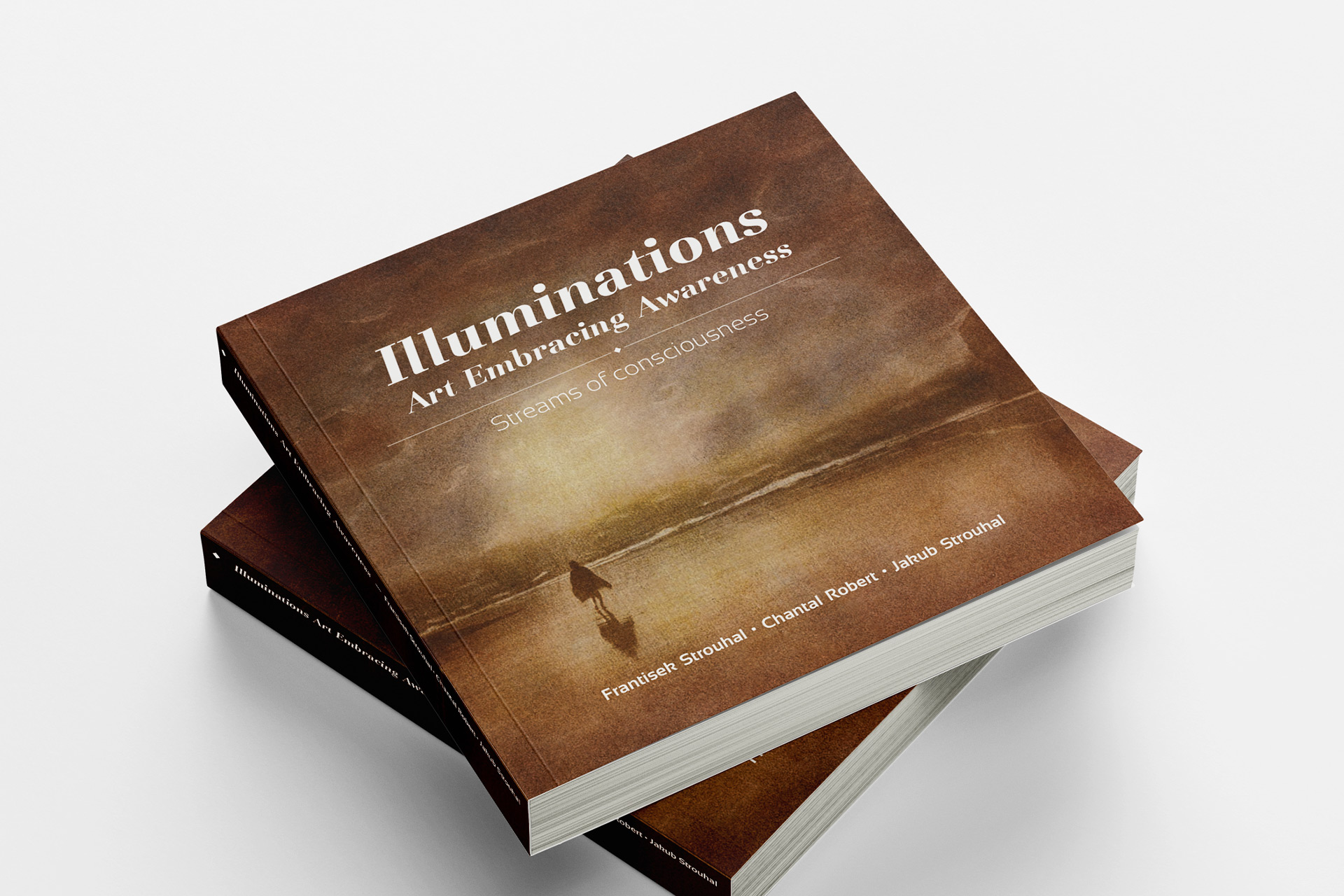 Two books stacked on top of each other 