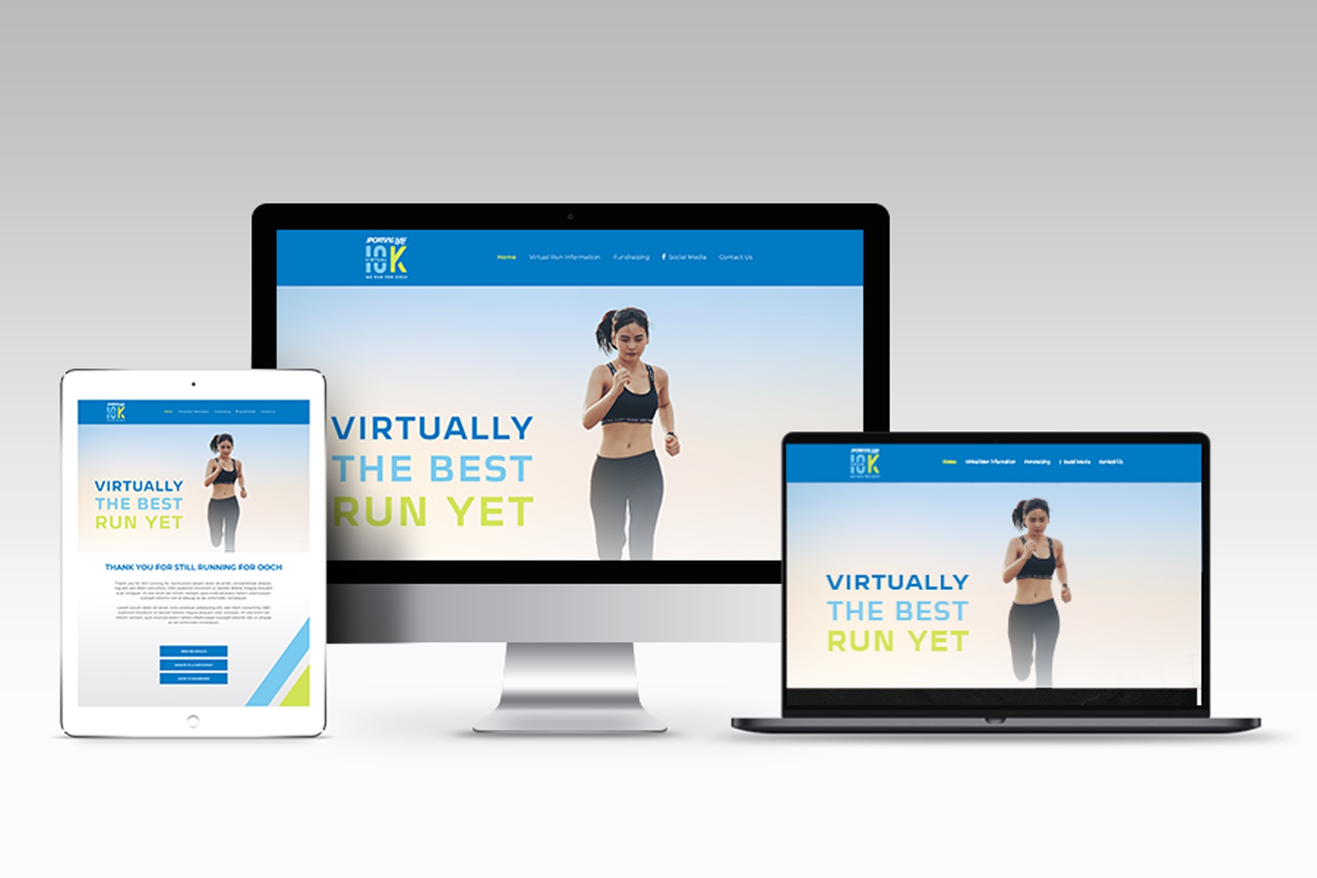 Sporting Life 10K website with new brand Elements